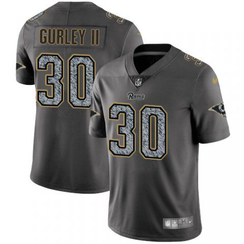 Men Los Angeles Rams #30 Gurley ii Nike Teams Gray Fashion Static Limited NFL Jerseys
